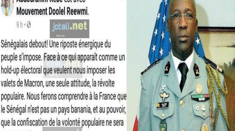 Les raisons de l’arrestation du colonel Abdourahim Kébé