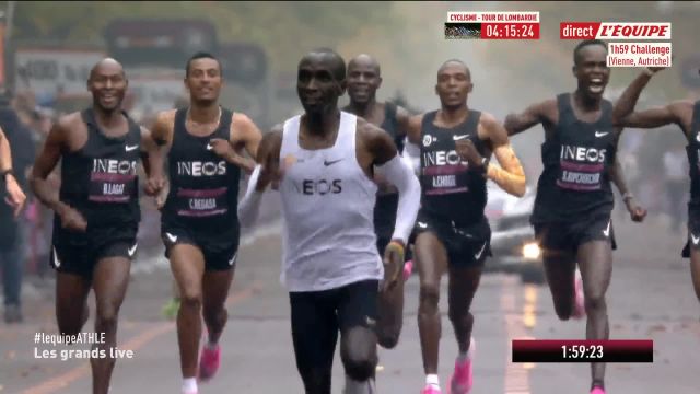 Marathon: victoire historique d’Eliud Kipchoge qui brise la barrière des 2h