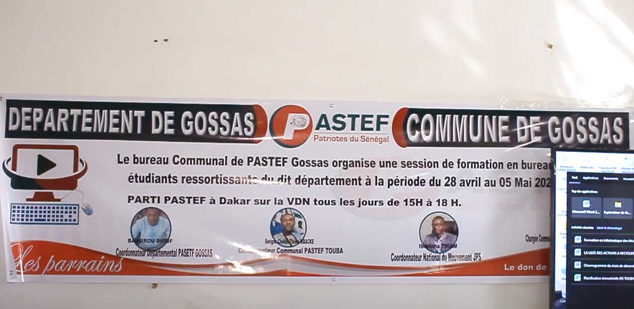 PASTEF: Lancement de la session de formation en bureautique pour les étudiants ressortissants de Gossas